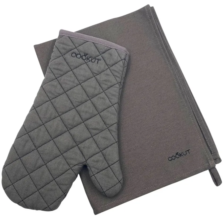 Fabrique de Styles Torchons, Tabliers Et Maniques*Gant et torchon en coton épais - Moka