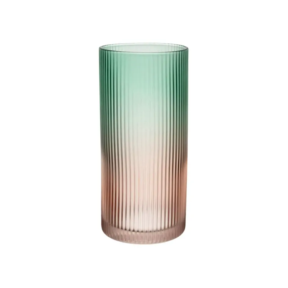 Fabrique de Styles Verres À Eau Et Gobelets*Gobelet en cristallin vert et corail 45cl givré - Adria