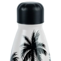 Fabrique de Styles Gourdes*Gourde isotherme palmier écru et noir 50cl en inox - palmea