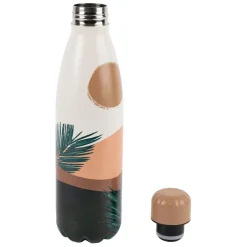 Fabrique de Styles Gourdes*Gourde isotherme sunset et vert 50cl en inox - sweet leaves