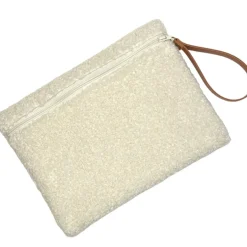 Fabrique de Styles Pochettes Et Housses*Grande pochette bouclette écru