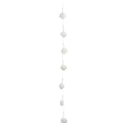 Fabrique de Styles Déco Lumineuse*Guirlande 7 coquillages en coton et polyester écru l130cm - Eté A La Mer