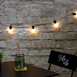 Enfant Fabrique de Styles Luminaires|Jardin*Guirlande solaire 20 leds câble noir 1.25m