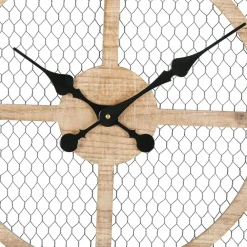 Fabrique de Styles Horloges*Horloge murale naturel et fer noir D72cm - Atelier