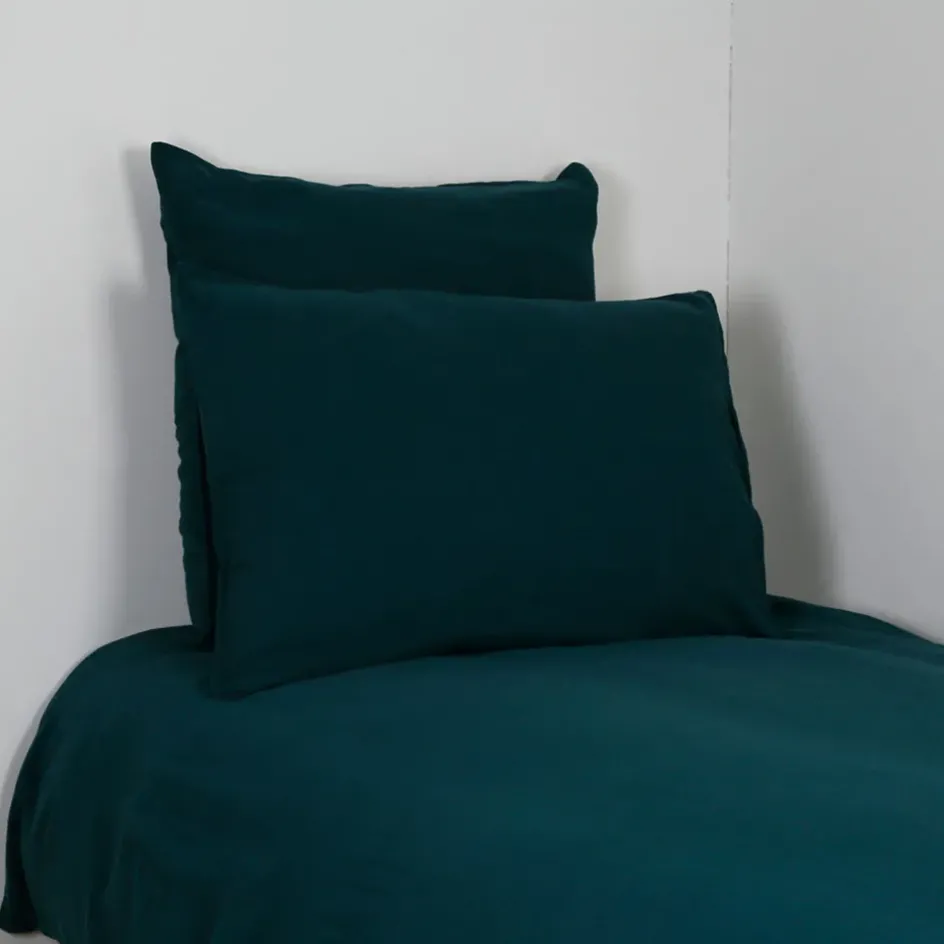 Fabrique de Styles Housses De Couette*Housse de couette dili de prusse 260x240cm en voile de coton lavé