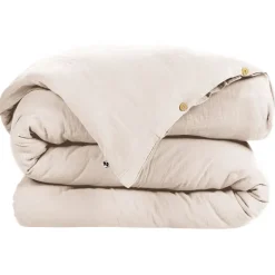 Fabrique de Styles Housses De Couette*Housse de couette en gaze de coton unie pampa 240x220cm - Gaia