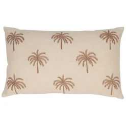 Fabrique de Styles Coussins Et Housses*Housse de coussin brodée en coton écru 50x30cm - Nomadea