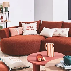 Fabrique de Styles Coussins Et Housses*Housse de coussin brodée en coton écru 50x30cm - Nomadea