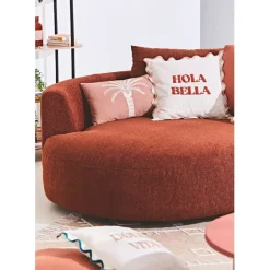 Fabrique de Styles Coussins Et Housses*Housse de coussin brodée hola Bella en coton 45x45cm - Lumi