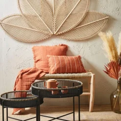 Fabrique de Styles Coussins Et Housses*Housse de coussin earth notes 45x45cm gaze de coton