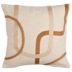 Fabrique de Styles Coussins Et Housses*Housse de coussin en coton écru et terracotta 45x45cm - Organic