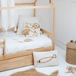 Fabrique de Styles Coussins Et Housses*Housse de coussin en jute naturel et coton écru 45x45cm - Eté A La Mer