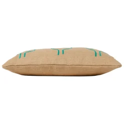 Fabrique de Styles Coussins Et Housses*Housse de coussin en jute naturel et coton vert 50x30cm - Patchuca