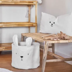 Enfant Fabrique de Styles Textiles*Housse de coussin en velours écru 50x30cm - Songes