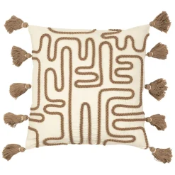 Fabrique de Styles Coussins Et Housses*Housse de coussin motif irrégulier écru et 45x45cm -blue sand