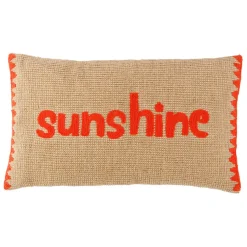 Fabrique de Styles Coussins Et Housses*Housse de coussin sunshine en coton et jute corail 50x30cm - Seguia
