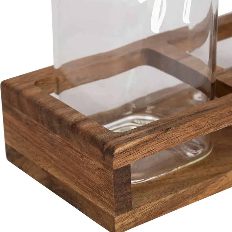 Fabrique de Styles Ustensibles De Cuisine*Huilier vinaigrier en verre borosilicate avec support 45cl - Voidita