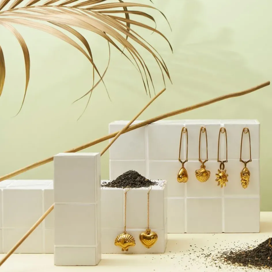 Fabrique de Styles Accessoires Thé Et Café*Infuseur de thé avec chaine en inox - Coquillage