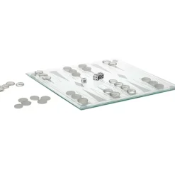 Fabrique de Styles Jeux*Jeu de backgammon en verre 28x28cm