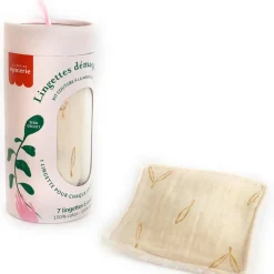 Fabrique de Styles Accessoires Soins*Kit lingettes démaquillantes écru et or