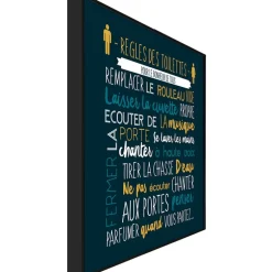 Fabrique de Styles Tableaux Et Toiles*Lambox w regl toilettes 40x40cm g lama noir