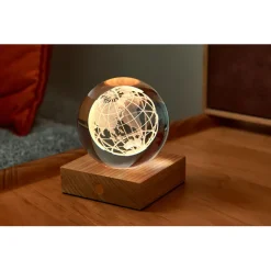 Fabrique de Styles Lampes À Poser*Lampe boule de cristal 3D globe