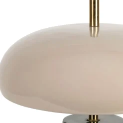 Fabrique de Styles Lampes À Poser*Lampe champignon en fer émeraude et écru h40cm - Arty