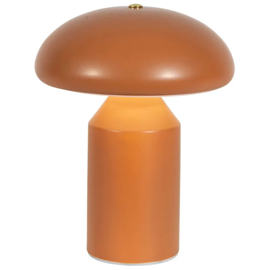 Fabrique de Styles Lampes À Poser*Lampe champignon tactile en fer terracotta h23cm - Arty