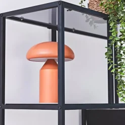 Fabrique de Styles Lampes À Poser*Lampe champignon tactile en fer terracotta h23cm - Arty