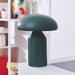 Fabrique de Styles Lampes À Poser*Lampe champignon tactile en fer vert h23cm - Arty