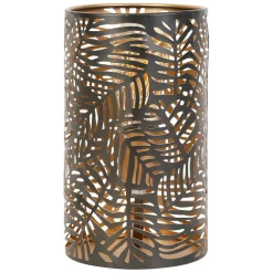 Fabrique de Styles Lampes À Poser*Lampe cylindre en fer H25cm noir - Palmier