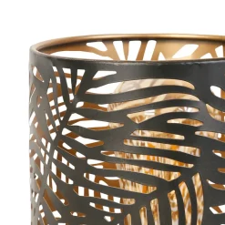 Fabrique de Styles Lampes À Poser*Lampe cylindre en fer H25cm noir - Palmier