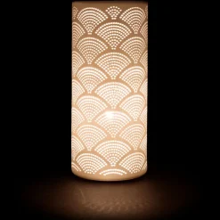 Fabrique de Styles Lampes À Poser*Lampe cylindre en porcelaine h27.5cm - mandarin