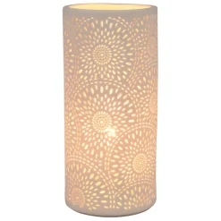 Fabrique de Styles Lampes À Poser*Lampe cylindre rosace en Porcelaine