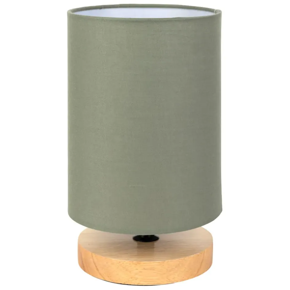 Fabrique de Styles Lampes À Poser*Lampe en bois d'hévéa et coton naturel et h24cm - Filen