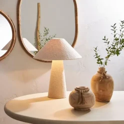 Fabrique de Styles Lampes À Poser*Lampe en coton et fer h46cm - Calypsa