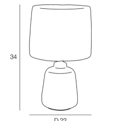 Fabrique de Styles Lampes À Poser*Lampe en céramique he h34cm - Paros
