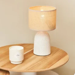 Fabrique de Styles Lampes À Poser*Lampe en céramique écru h28cm - Essencia