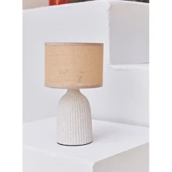 Fabrique de Styles Lampes À Poser*Lampe en céramique écru h28cm - Essencia