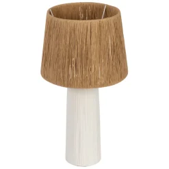 Fabrique de Styles Lampes À Poser*Lampe en céramique écru h48cm - Lignes