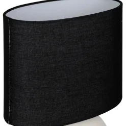 Fabrique de Styles Lampes À Poser*Lampe en céramique et coton ecru et noir h34.5cm - Organic