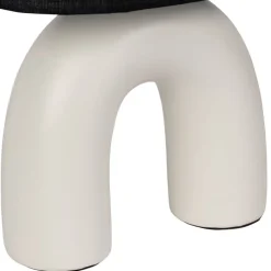 Fabrique de Styles Lampes À Poser*Lampe en céramique et coton ecru et noir h34.5cm - Organic