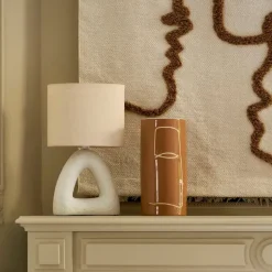 Fabrique de Styles Lampes À Poser*Lampe en céramique et coton h38cm - Organic