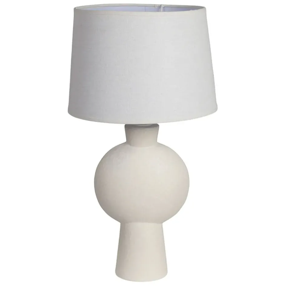 Fabrique de Styles Lampes À Poser*Lampe en céramique et lin écru h52cm - Klosen