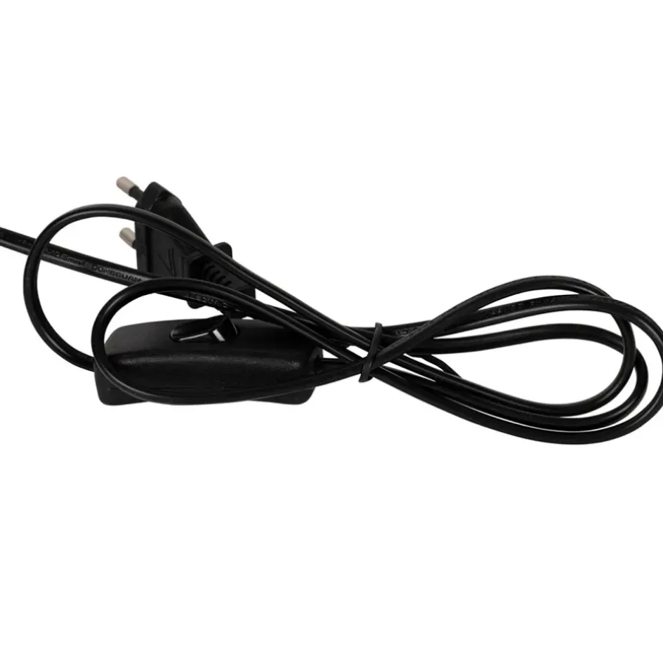 Fabrique de Styles Lampes À Poser*Lampe en céramique et lin noir et écru h35cm - Eterra