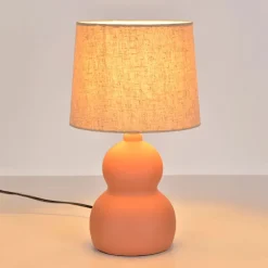 Fabrique de Styles Lampes À Poser*Lampe en céramique et lin h38.5cm - Dryade