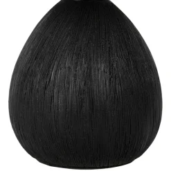 Fabrique de Styles Lampes À Poser*Lampe en céramique et lin noir et écru h26cm - Minimal