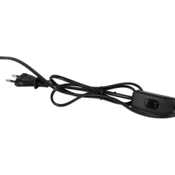 Fabrique de Styles Lampes À Poser*Lampe en céramique et lin noir et écru h26cm - Minimal