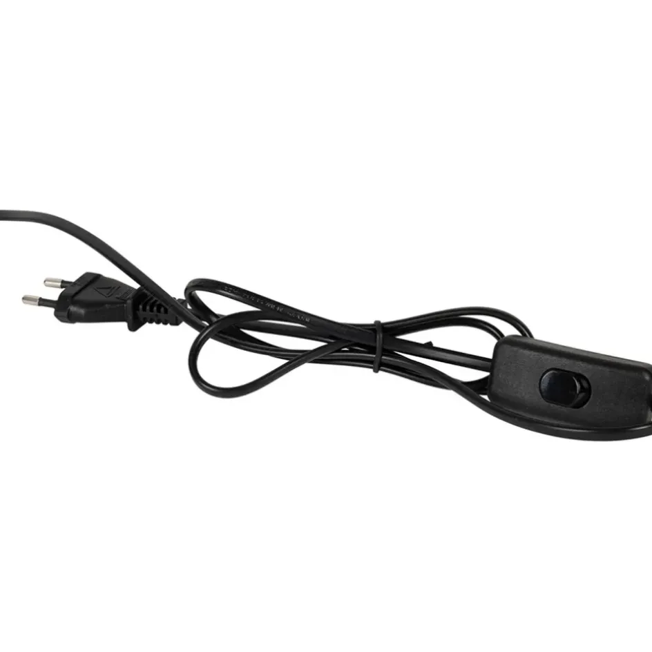 Fabrique de Styles Lampes À Poser*Lampe en céramique et lin noir et écru h26cm - Minimal