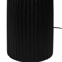 Fabrique de Styles Lampes À Poser*Lampe en céramique noir et coton ecru h41cm - Organic